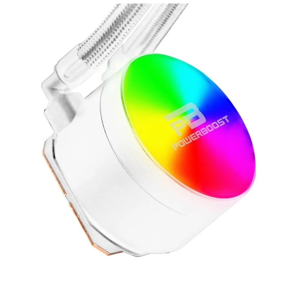 PowerBoost NOBLE 240W, 240mm, Rainbow, 2 Fanlı, (LGA1700/AM4/AM5) Uyumlu, CPU Sıvı Soğutma (Beyaz)