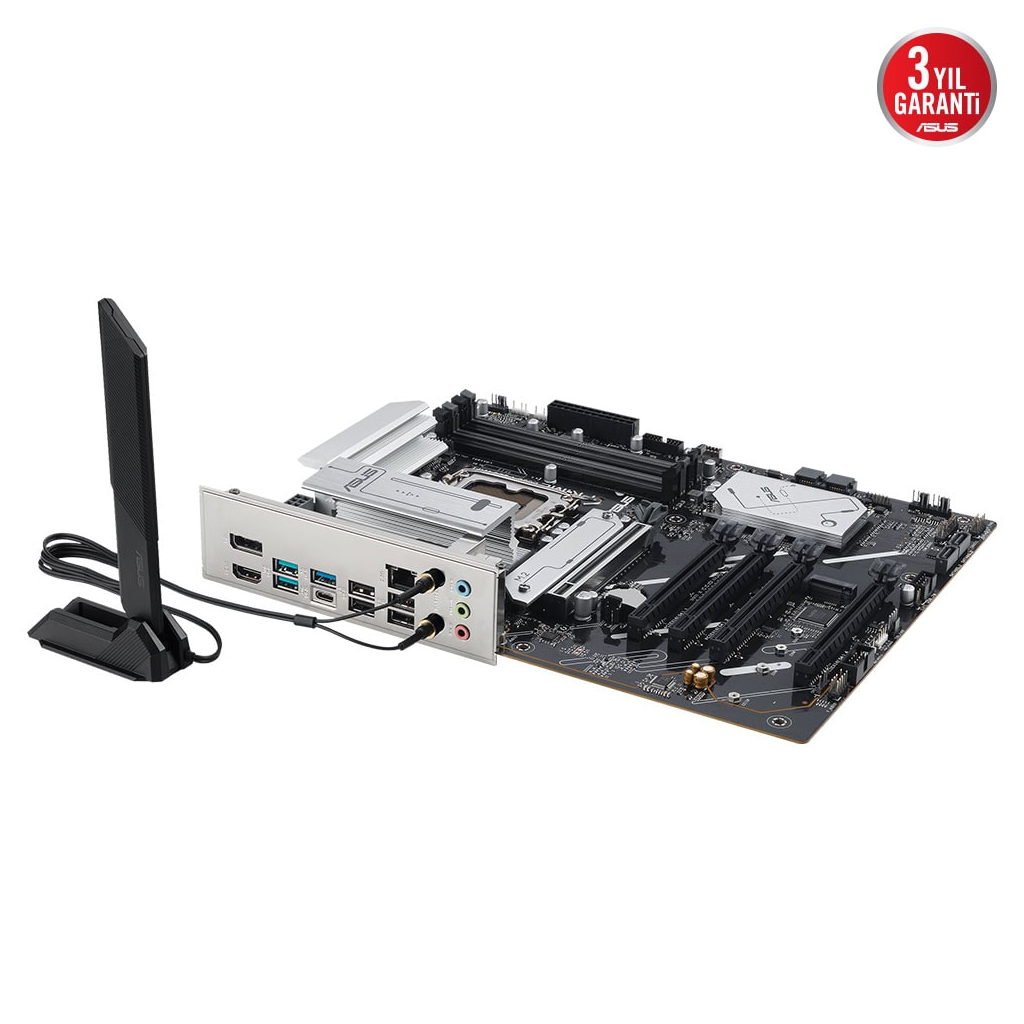 ASUS PRIME B860-PLUS WIFI, 4xDDR5, 2x M.2, HDMI, DP, Wi-Fi 6E, Bluetooth v5.3, Intel Core Ultra CPU(Seri 2), LGA1851 Soket, Gaming Anakart