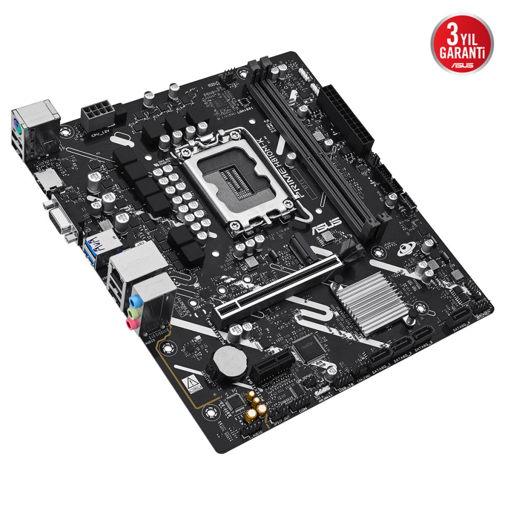 ASUS PRIME H810M-K, 2xDDR5, M.2, HDMI, D-SUB, LGA1851 Soket, ATX Anakart