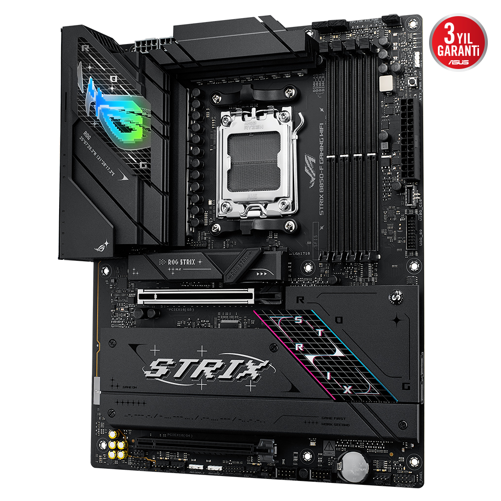 ASUS ROG STRIX B850-F GAMING WIFI7 NEO, 4xDDR5, 4x M2, HDMI, DP, 2xType-C, Wi-Fi 7, Bluetooth v5.4, AM5 Soket GAMING Anakart