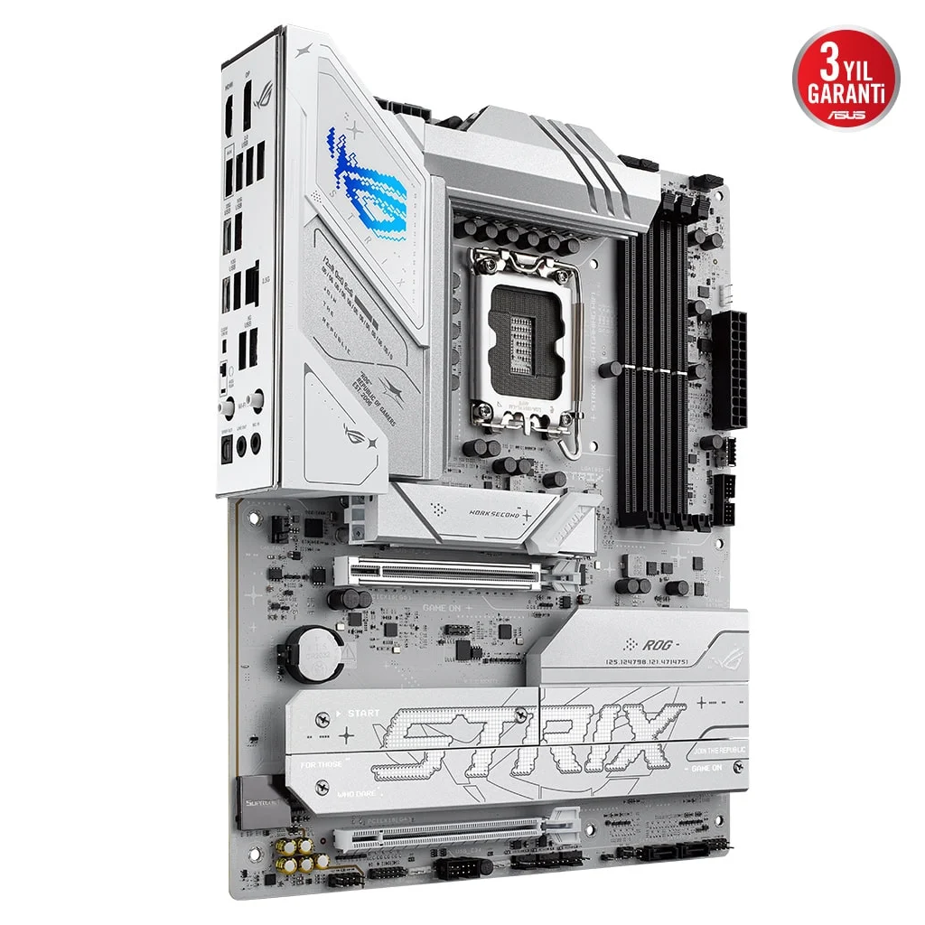 ASUS ROG STRIX B860-A GAMING WIFI, 4xDDR5, 4xM.2, HDMI, DP, Type-C, Wi-Fi 7, Bluetooth v5.4, Intel Core Ultra CPU(Seri 2), LGA1851 Soket, Gaming Anakart