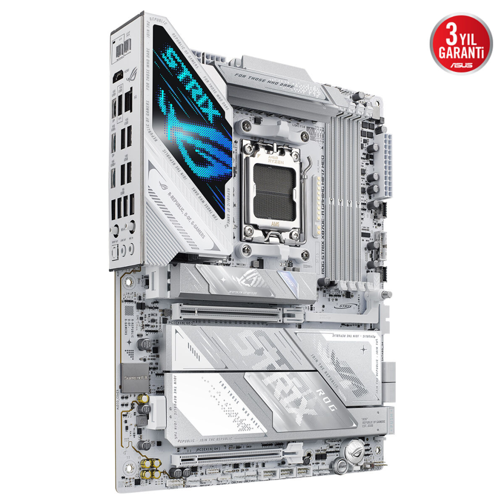 ASUS ROG STRIX X870E-A GAMING WIFI7 NEO, 4xDDR5,  4xM.2, HDMI, DP, Type-C, PCIe 5.0, 2xWi-Fi 7, Bluetooth v5.4, AM5 Soket GAMING Anakart