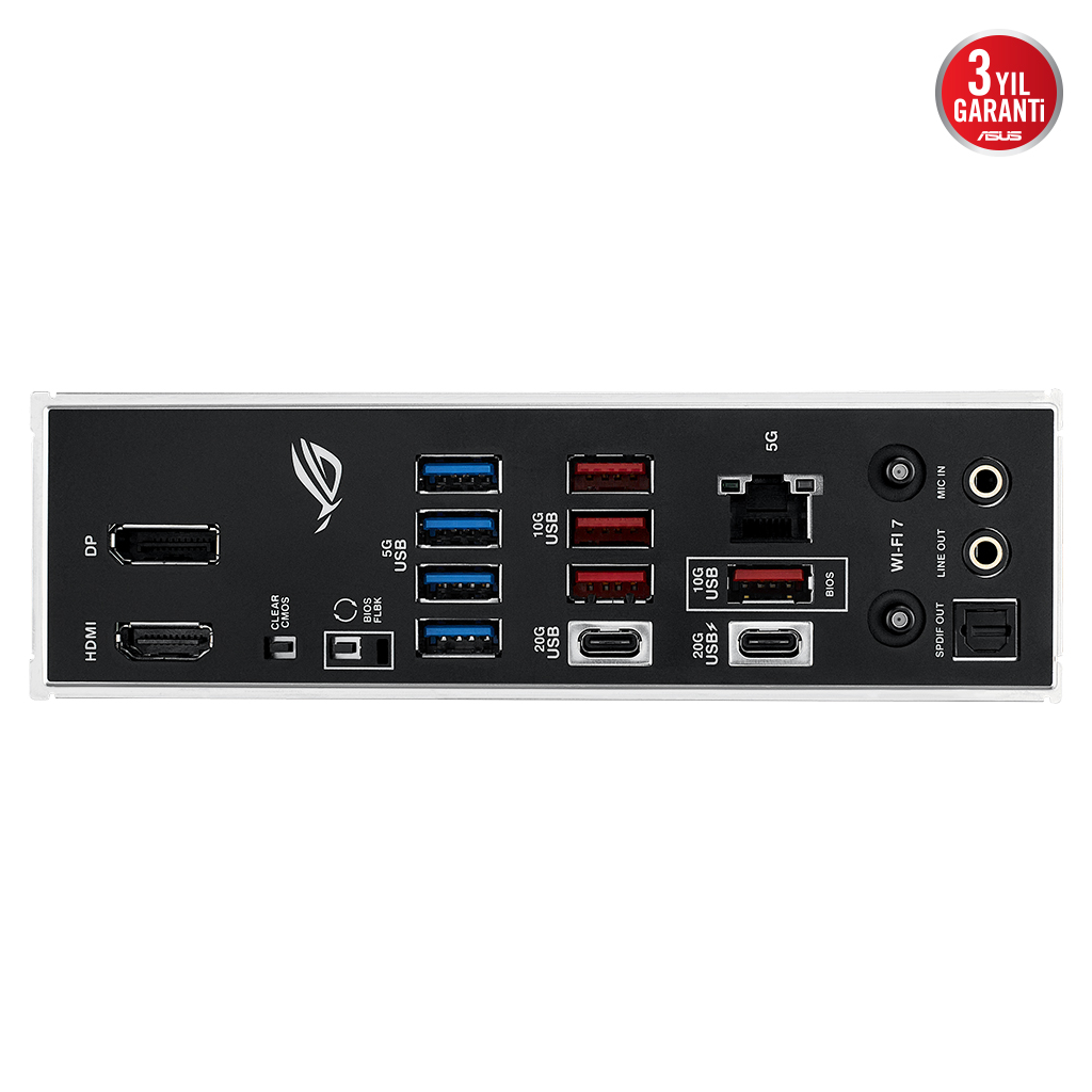 ASUS ROG STRIX Z890-H GAMING WIFI, 9066MHz, 4xDDR5, 4x M.2, HDMI, DP, Type-C, Wi-Fi 7, Bluetooth 5.4, Intel Core Ultra CPU(Seri 2), LGA1851 Soket, Gaming Anakart