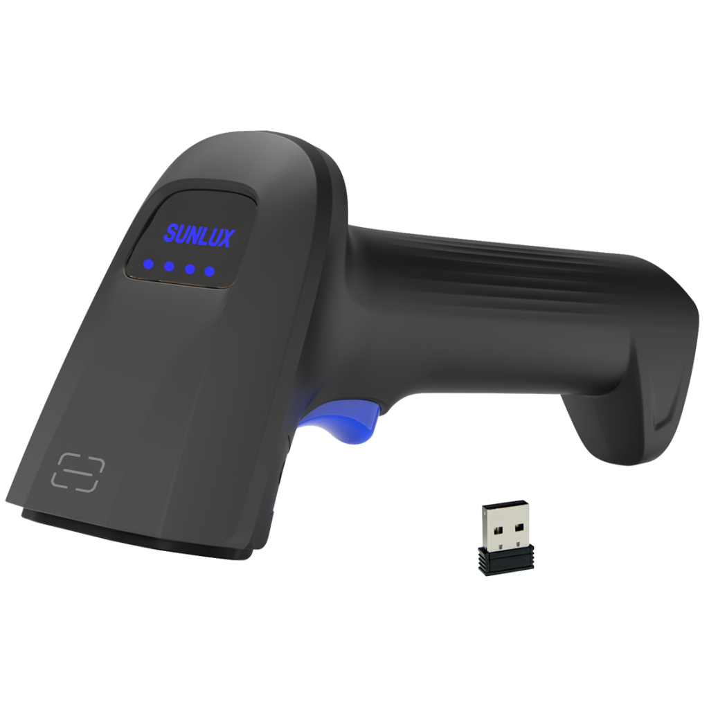 SUNLUX RW10, EL Tipi, Cmos, Kablosuz, Wi-Fi,  Bluetooth, USB Bağlantı (Dongle), 2D Karekod, Barkod Okuyucu
