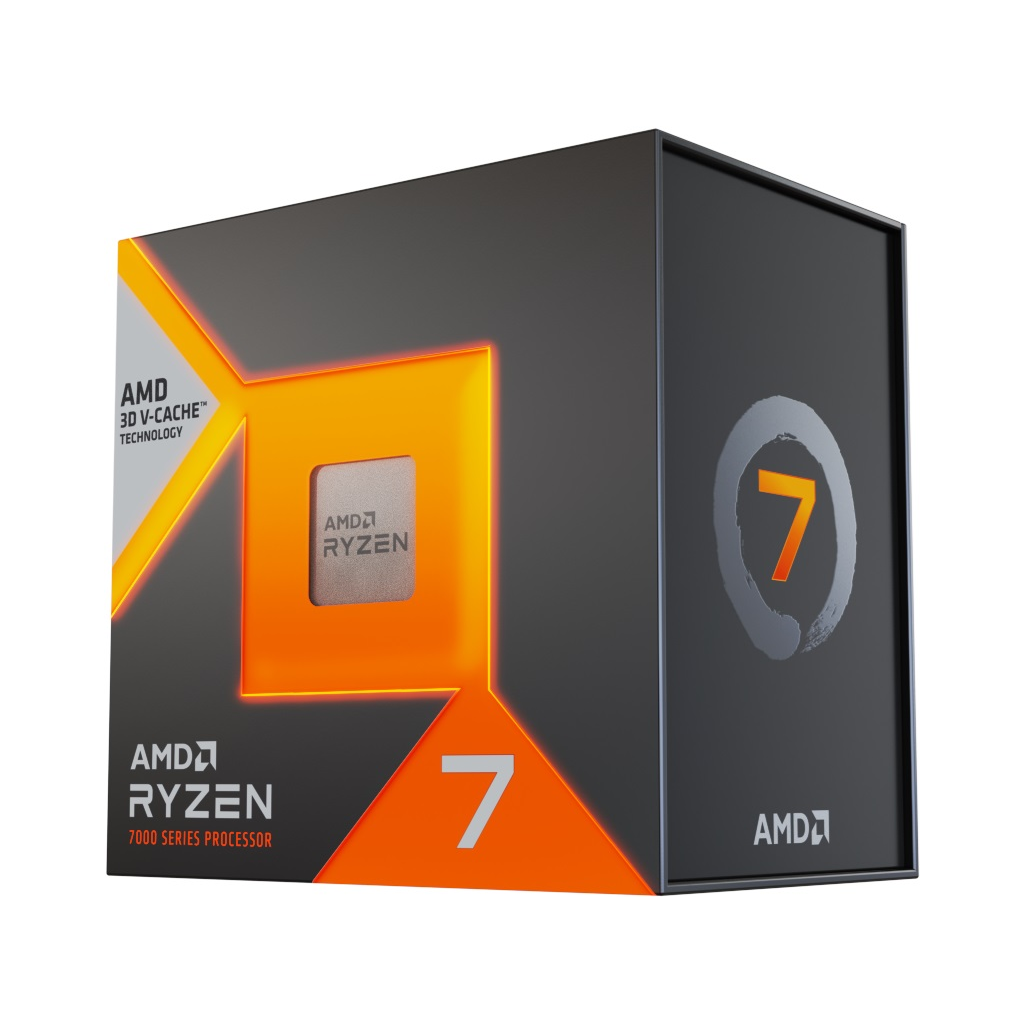 AMD RYZEN 7 7800X3D 8 Core, 4,20-5.00GHz, 104Mb Cache, 120W,  AM5 Soket, BOX (Kutulu) (Dahili Grafik VAR, Fan YOK)