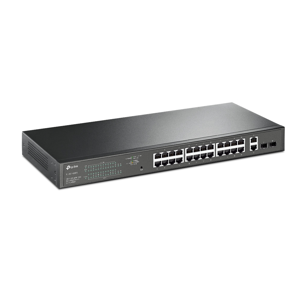 TP-LINK SG1428PE, 28 Port, Gigabit, PoE+ 250W, 2 Port Gigabit SFP, Rackmount, Yönetilebilir, Switch