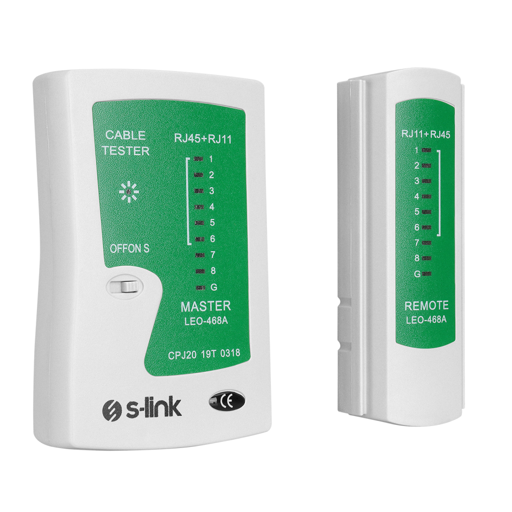 S-LINK SL-468, RJ45 ve RJ11 Tester, Kablo Test Cihazı