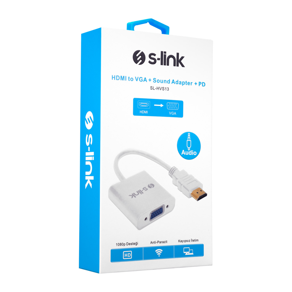 S-LINK SL-HVS13, HDMI To VGA+Audio+PD Çevirici
