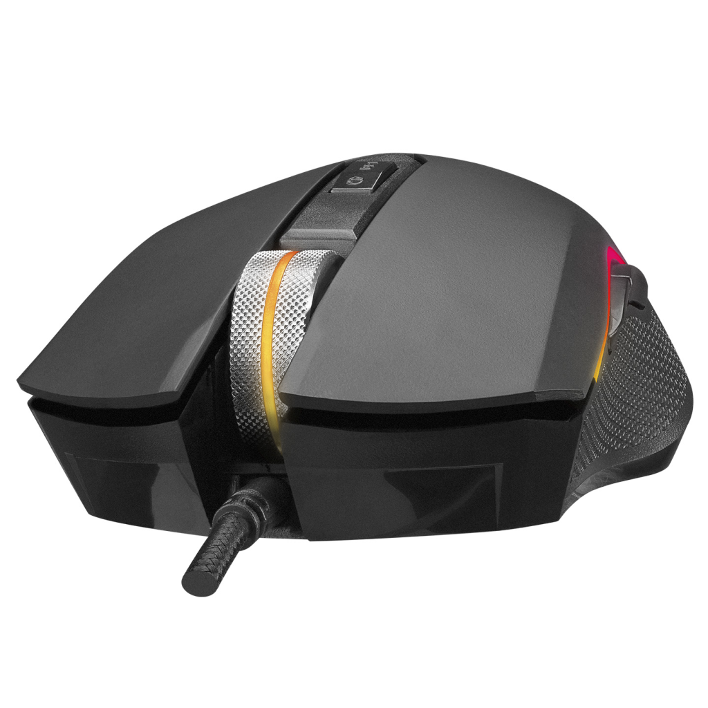 EVEREST SM-F09, TITANIO, RGB Aydınlatma, USB Kablolu, Programlanabilir 6 Tuşlu, Gaming Mouse, 7.200 DPI, Siyah