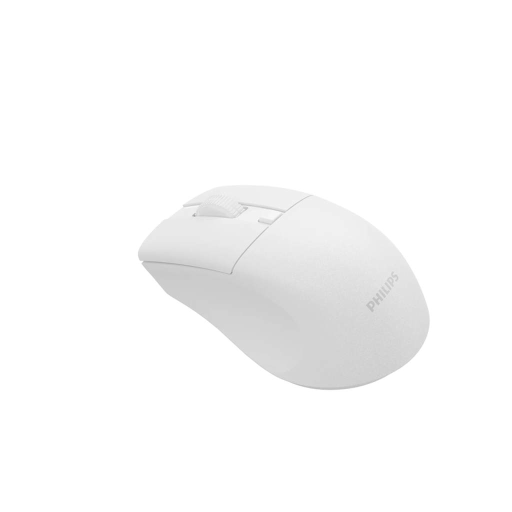 PHILIPS SPK7528W, SESSİZ, Beyaz, USB Nano  2,4Gh ve Bluetooth Kablosuz, 1600dpi, Optic, 3 Tuşlu Ergonamik Mouse
