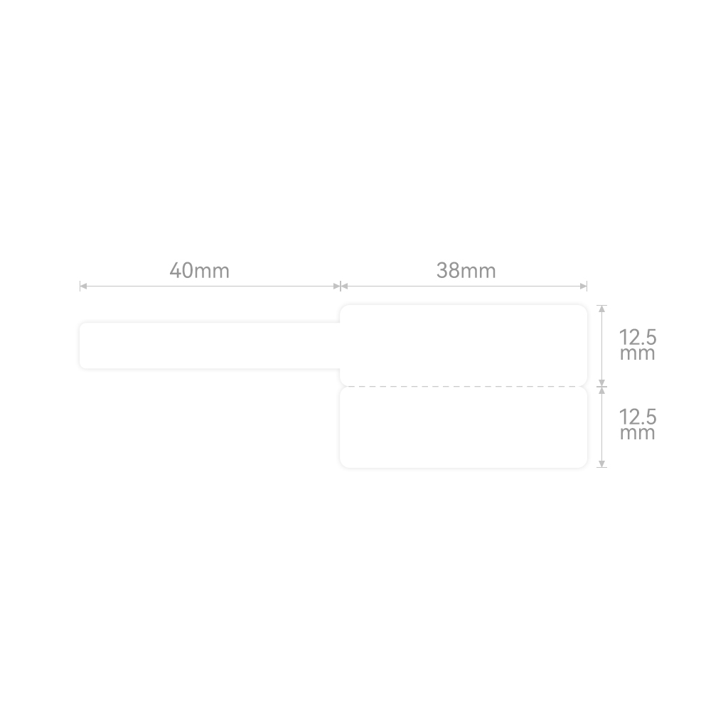 NIIMBOT T25 Etiket 38mm x 40mm 100 adet Beyaz  Kablo için (B1,B21S,B3S)