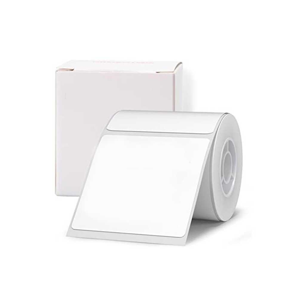 NIIMBOT T50 Etiket 50mm x 50mm (Tek Kolonda 1li) 150 adet Beyaz Kare (B1, B21S, B3S, B21 PRO)