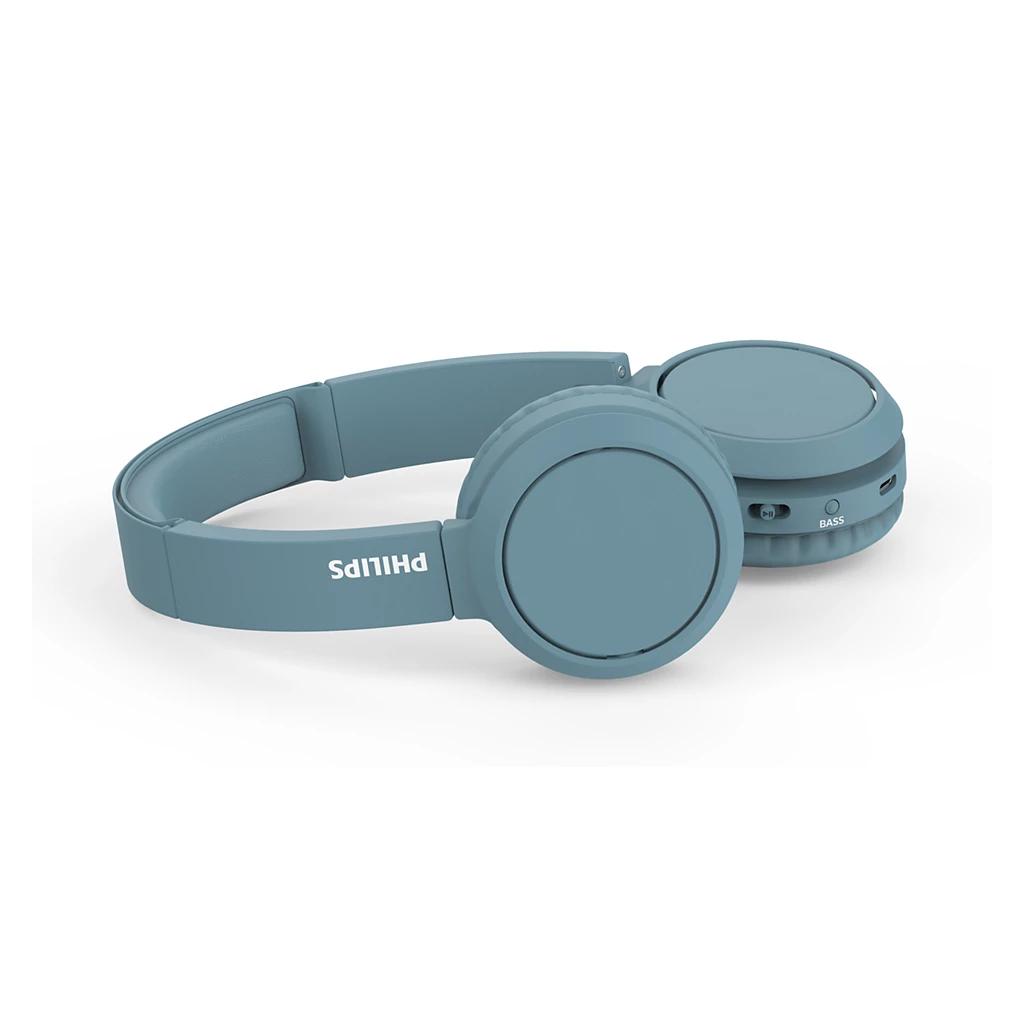 PHILIPS TAH4205BL/00, MAVİ, Bluetooth 5.0, Kablosuz, Bas Arttırma Düğmesi, Yastıklı Kafa Bandı, 29saat Oynatma Süresi, 10mt Algılama Mesafesi, Microfonlu Kulaklık