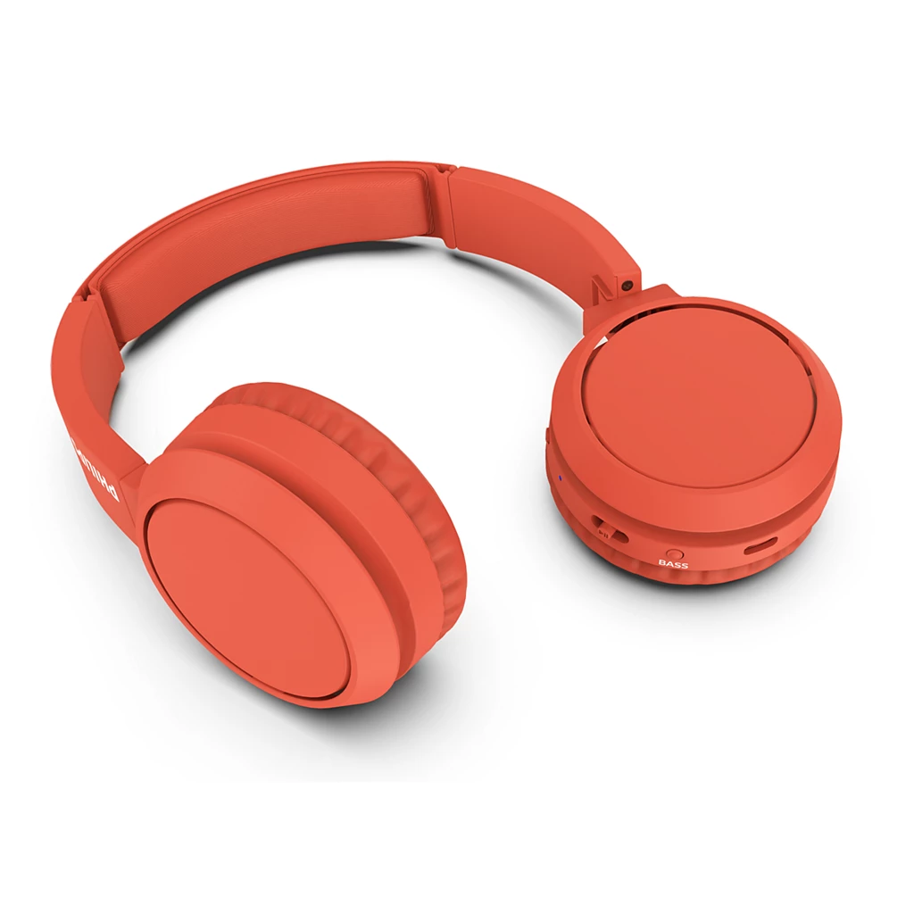 PHILIPS TAH4205RD/00, KIRMIZI, Bluetooth 5.0, Kablosuz, Bas Arttırma Düğmesi, Yastıklı Kafa Bandı, 29saat Oynatma Süresi, 10mt Algılama Mesafesi, Microfonlu Kulaklık