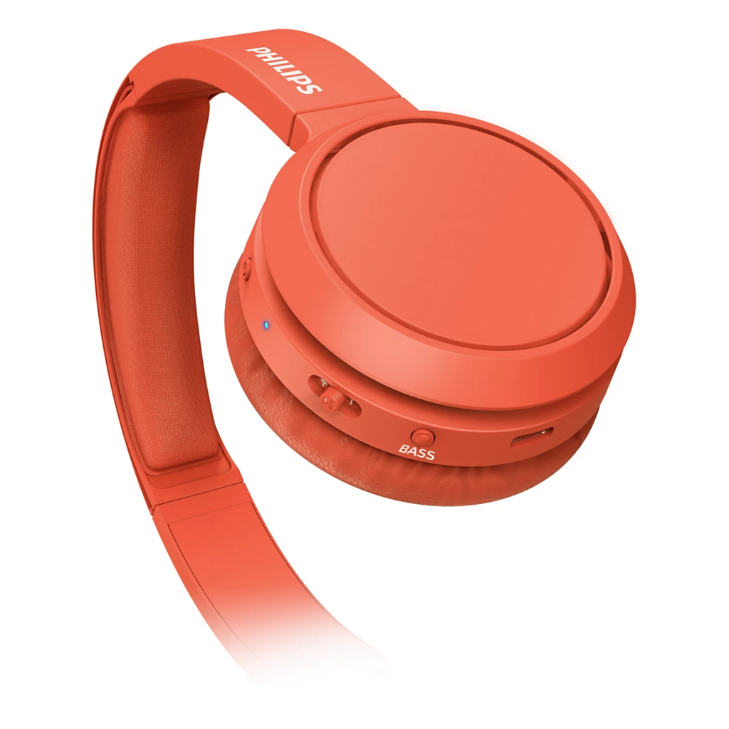PHILIPS TAH4205RD/00, KIRMIZI, Bluetooth 5.0, Kablosuz, Bas Arttırma Düğmesi, Yastıklı Kafa Bandı, 29saat Oynatma Süresi, 10mt Algılama Mesafesi, Microfonlu Kulaklık