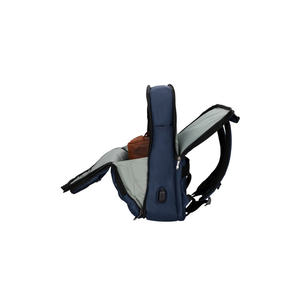 PLM Torino-USB, Notebook Sırt Çantası, 15,6&quot;, Lacivert