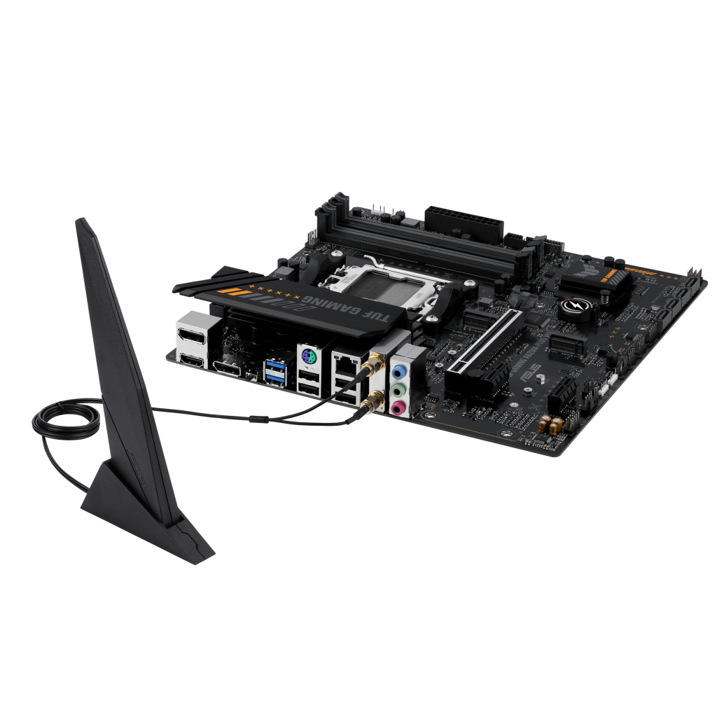 ASUS TUF GAMING A620M-PLUS WIFI, 4xDDR5, 2x M.2, HDMI, 2xDP, Wi-Fi 6, Bluetooth v5.3, AMD Ryzen 7000 Serisi, AM5 Soket Anakart