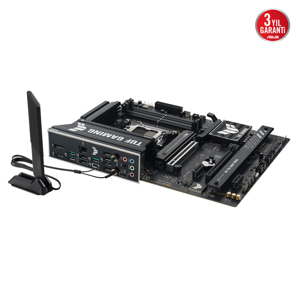ASUS TUF GAMING B650E-PLUS WIFI, 4xDDR5, 3xM.2, DP, HDMI, Type-C, Wi-Fi 6E, Bluetooth v5.3, AM5 Soket Gaming Anakart