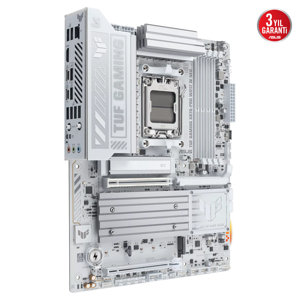 ASUS TUF GAMING B850-PRO WIFI7 W NEO, 4xDDR5, 3x M.2, HDMI, DP, Type-C, Wi-Fi 7, Bluetooth v5.4, AM5 Soket GAMING Anakart