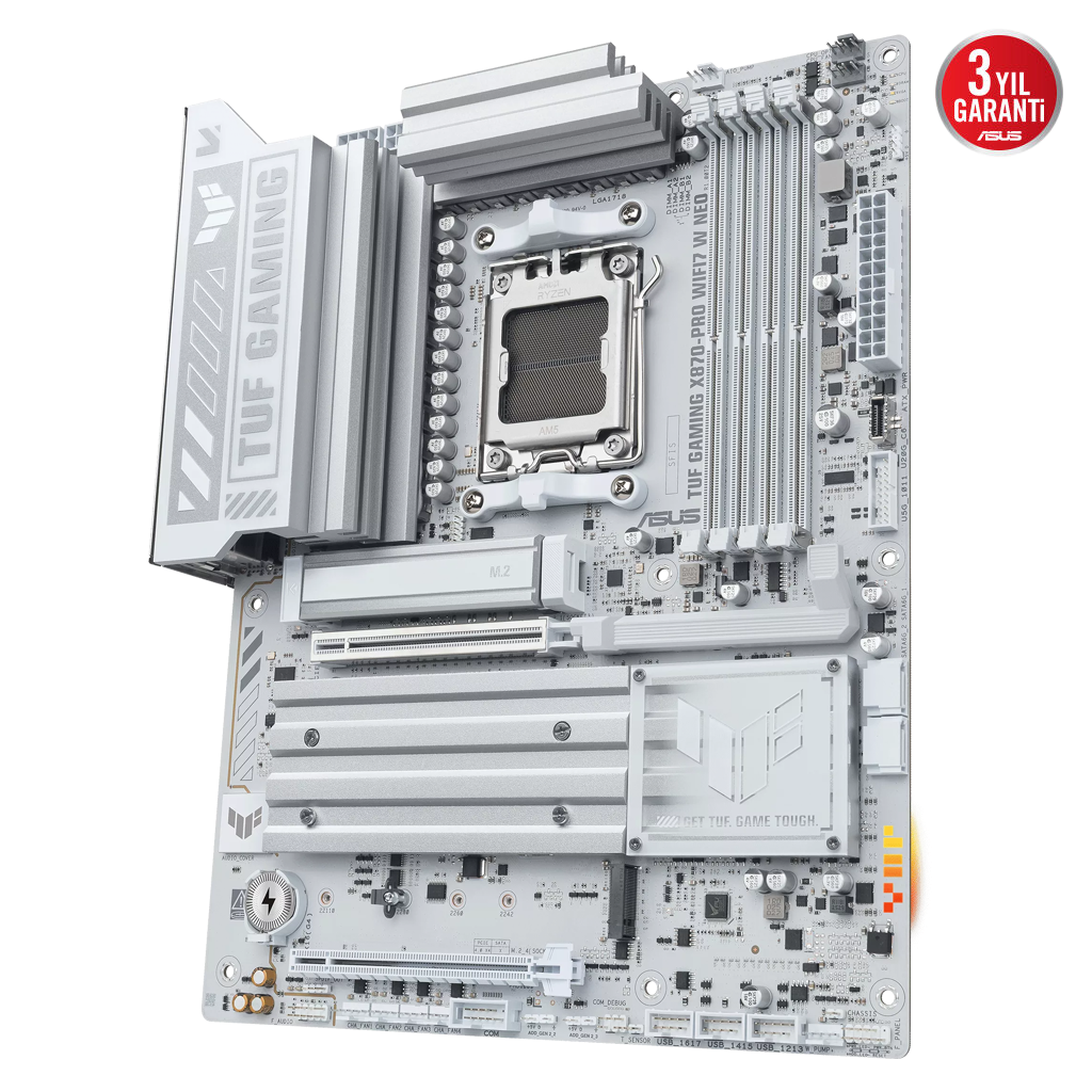 ASUS TUF GAMING B850-PRO WIFI7 W NEO, 4xDDR5, 3x M.2, HDMI, DP, Type-C, Wi-Fi 7, Bluetooth v5.4, AM5 Soket GAMING Anakart