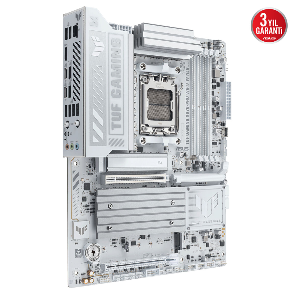 ASUS TUF GAMING X870-PRO WIFI7 W NEO, 4xDDR5, 4xM.2, HDMI, DP, Type-C, Wi-Fi 7, Bluetooth v5.4, AM5 Soket GAMING Anakart