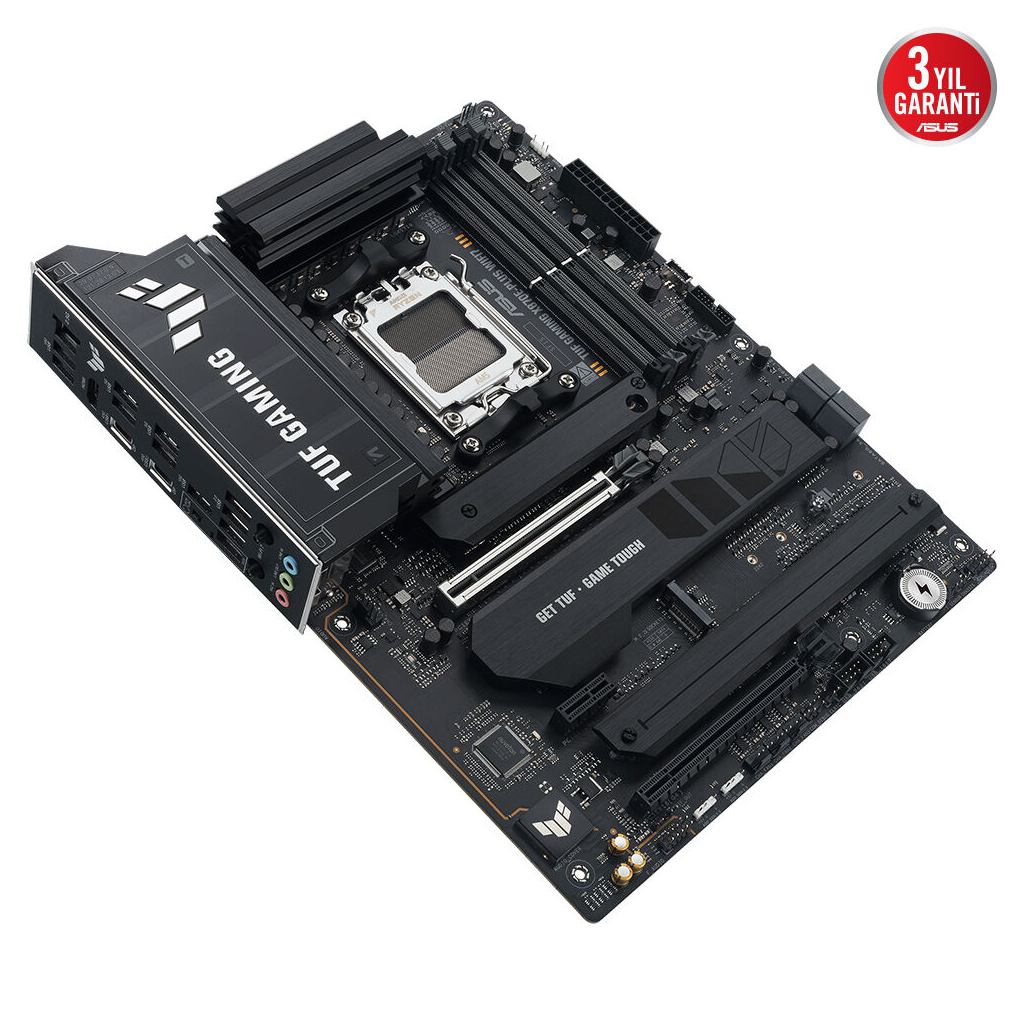 ASUS TUF GAMING X870E-PLUS WIFI7, 4xDDR5, 4xM.2, HDMI, 2xDP, Type-C, PCIe 5.0, 2xWi-Fi 7, Bluetooth v5.4, AM5 Soket GAMING Anakart