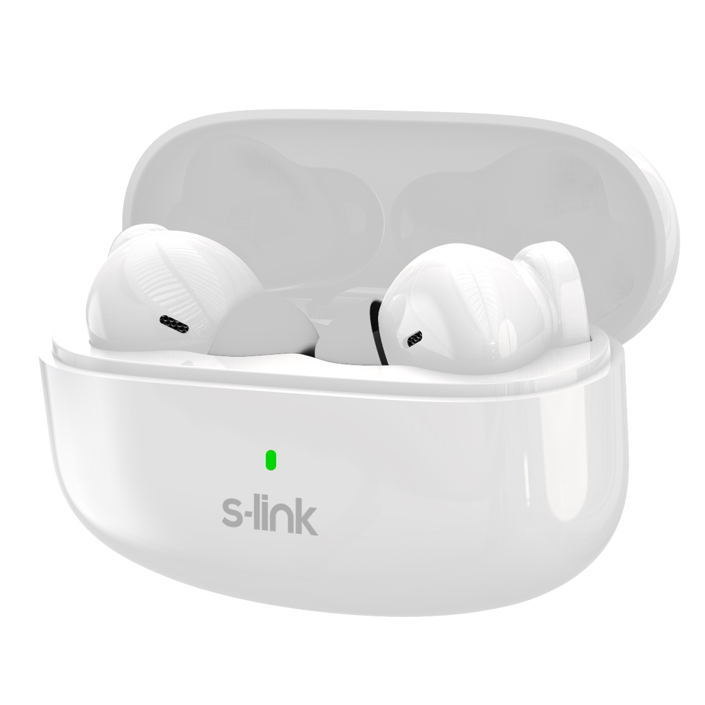 S-LINK TWS08, EARDOPES, Beyaz, Bluetooth 5.2, Kablosuz, TWS Kulak içi, Dokunmatik Kontrol, 5saat Çalma Süresi, ENC Dual Microfonlu Kulaklık