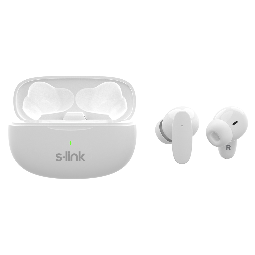 S-LINK TWS08, EARDOPES, Beyaz, Bluetooth 5.2, Kablosuz, TWS Kulak içi, Dokunmatik Kontrol, 5saat Çalma Süresi, ENC Dual Microfonlu Kulaklık