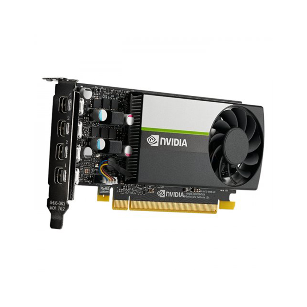 PNY QUADRO VCNT1000-4GB-SB, T1000, 4GB, DDR6, 128Bit, Tek Fan, 4xMini DP, Ekran Kartı