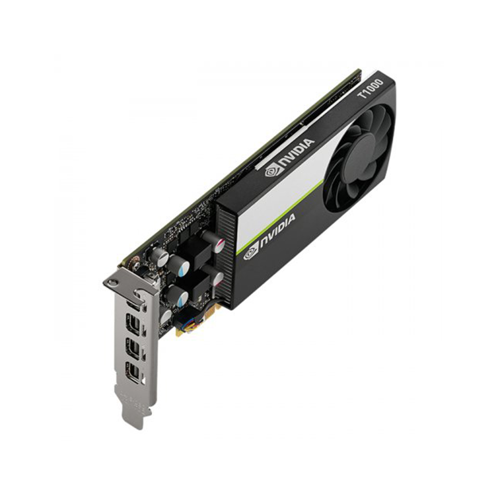 PNY QUADRO VCNT1000-4GB-SB, T1000, 4GB, DDR6, 128Bit, Tek Fan, 4xMini DP, Ekran Kartı