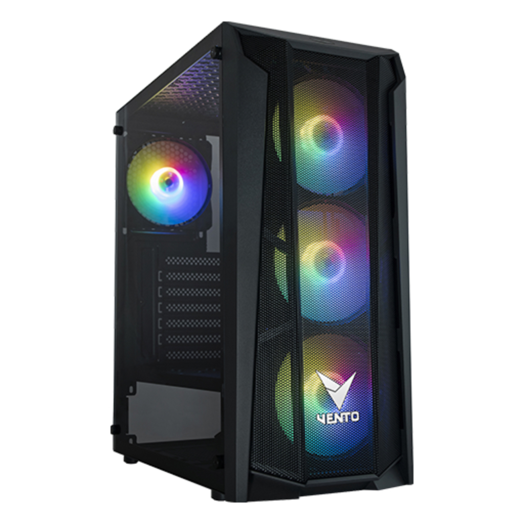 VENTO VG15FE ATX Tower, 650W 80+ Siyah, Temperli Cam, RGB, ATX GAMING KASA