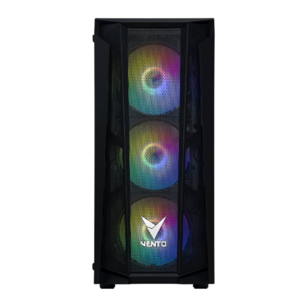 VENTO VG15FE ATX Tower, 650W 80+ Siyah, Temperli Cam, RGB, ATX GAMING KASA