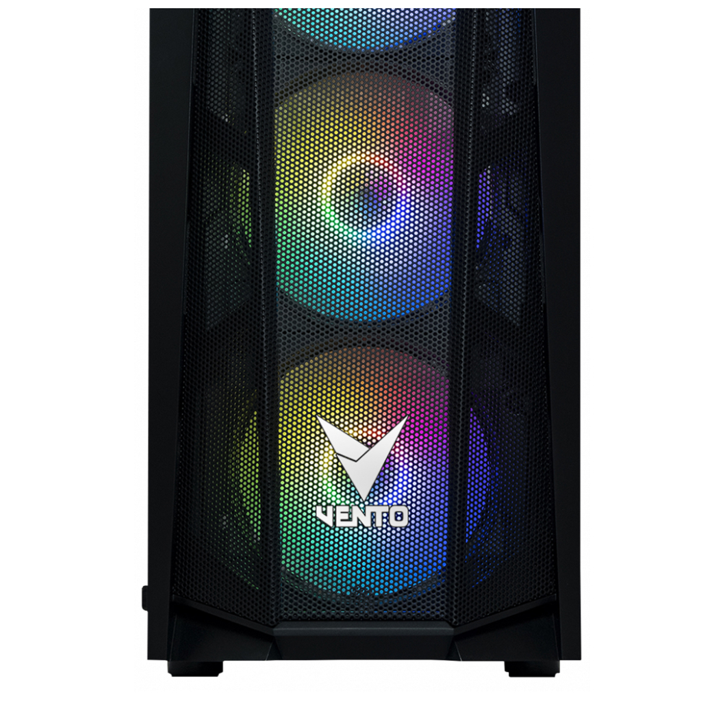 VENTO VG15FE ATX Tower, 650W 80+ Siyah, Temperli Cam, RGB, ATX GAMING KASA