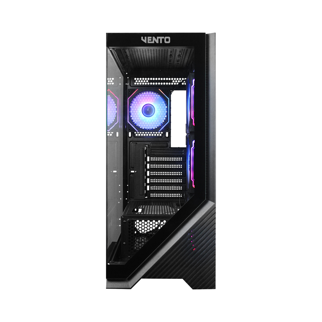 VENTO VG4202FLA ATX Tower, 750W 80+ Siyah,  Temperli Cam, RGB, Mesh, ATX GAMING KASA