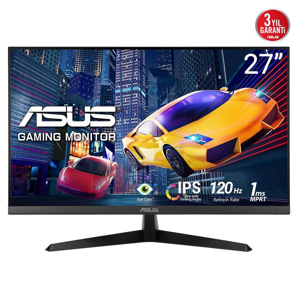 ASUS VY279HGR 27&quot; 1ms, 120Hz, Full HD, HDMI, D-Sub, IPS LED, Anti Bakteriyel, Mavi Işık Filtresi, Eye Care, GAMING Monitör