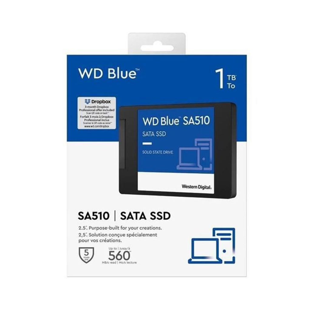WD Blue SA510, WDS100T3B0A, 1TB, 560/510, 3D NAND, 2,5&quot; SATA, SSD