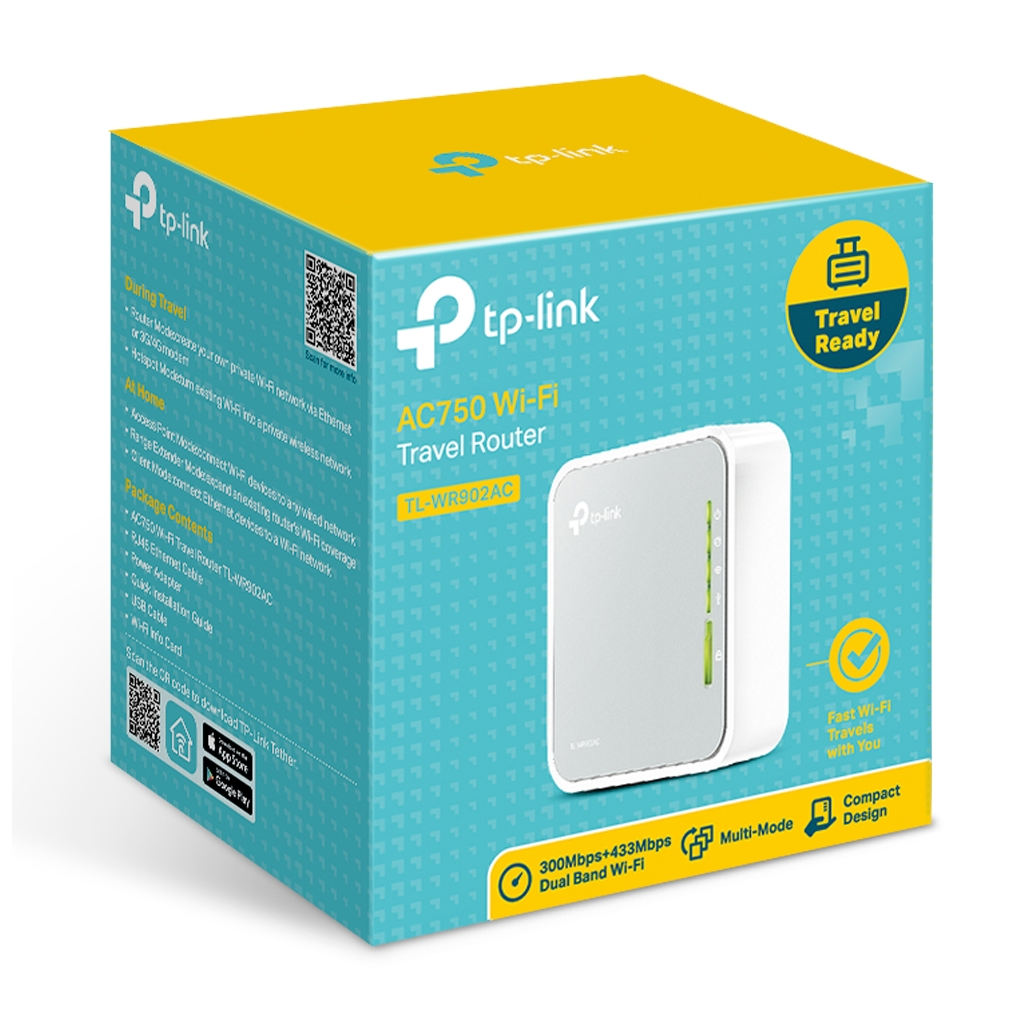 TP-LINK TL-WR902AC 750Mbps Çoklu Mod WiFi Nano Router