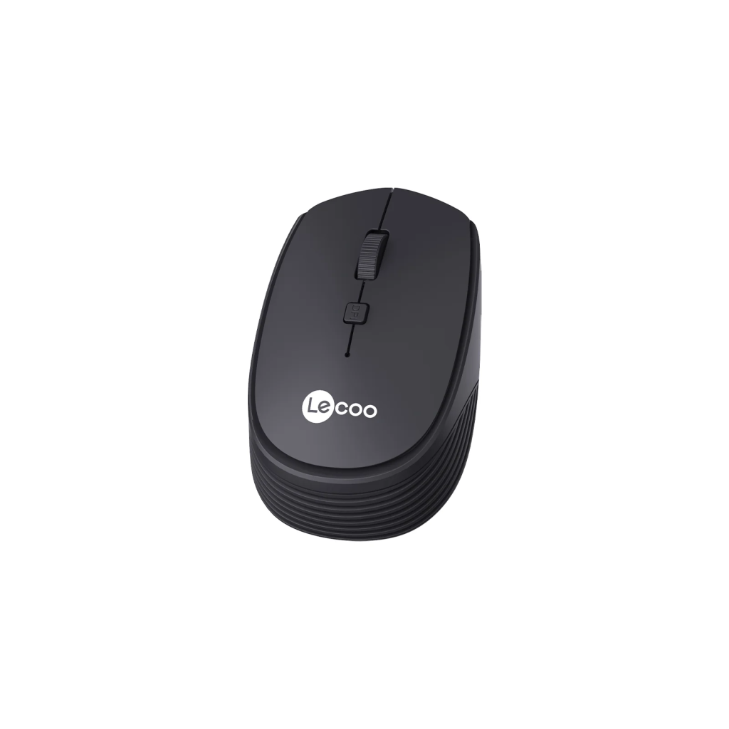 LECOO WS202, USB 2.4Ghz Kablosuz, 4 Tuşlu, Mouse, 1.200 DPI, Siyah