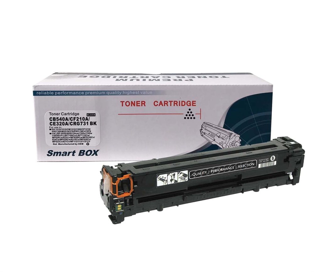 SmartBOX CB540A-125A-131A-CF210A-CRG-716-CRG731-128A-CE320A Siyah Muadil Toner 2200 Sayfa