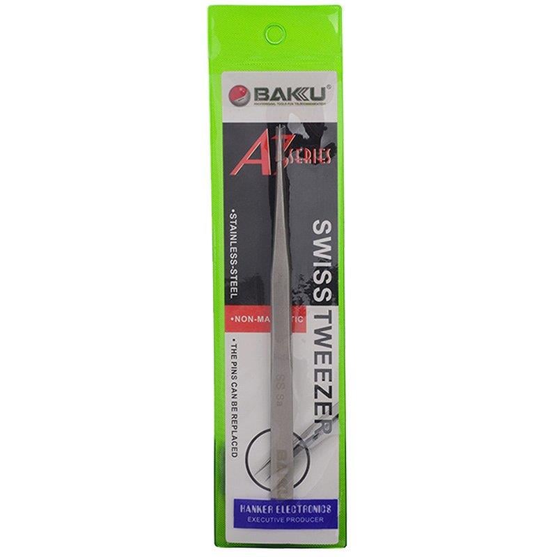 Baku BK-A3-SS-SA Paslanmaz  Çelik İnce Uçlu Cımbız