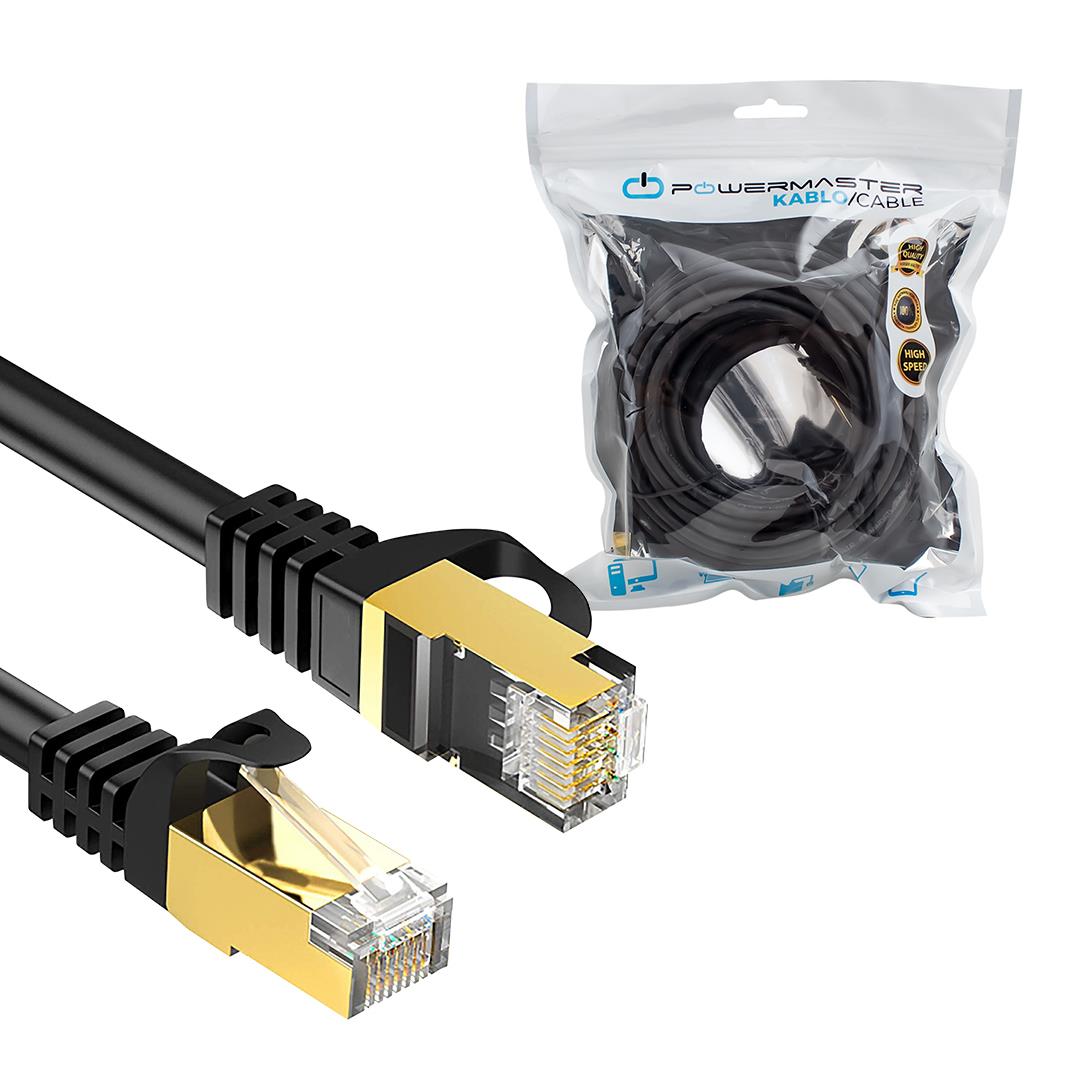 Powermaster PMCAT710 Cat7 10 Metre 10Gbps 600Mhz LAN Ethernet Kablosu - RJ45 26AWG Bakır