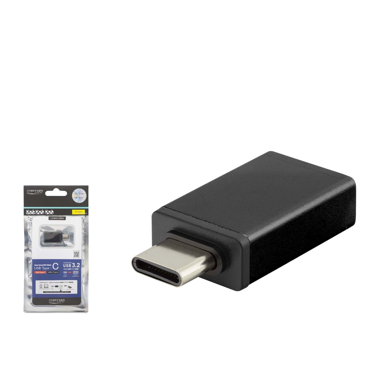 iETOP HDX7899 Type-C to USB 3.2 OTG Metal Gövde Dönüştürücü Adaptör Siyah
