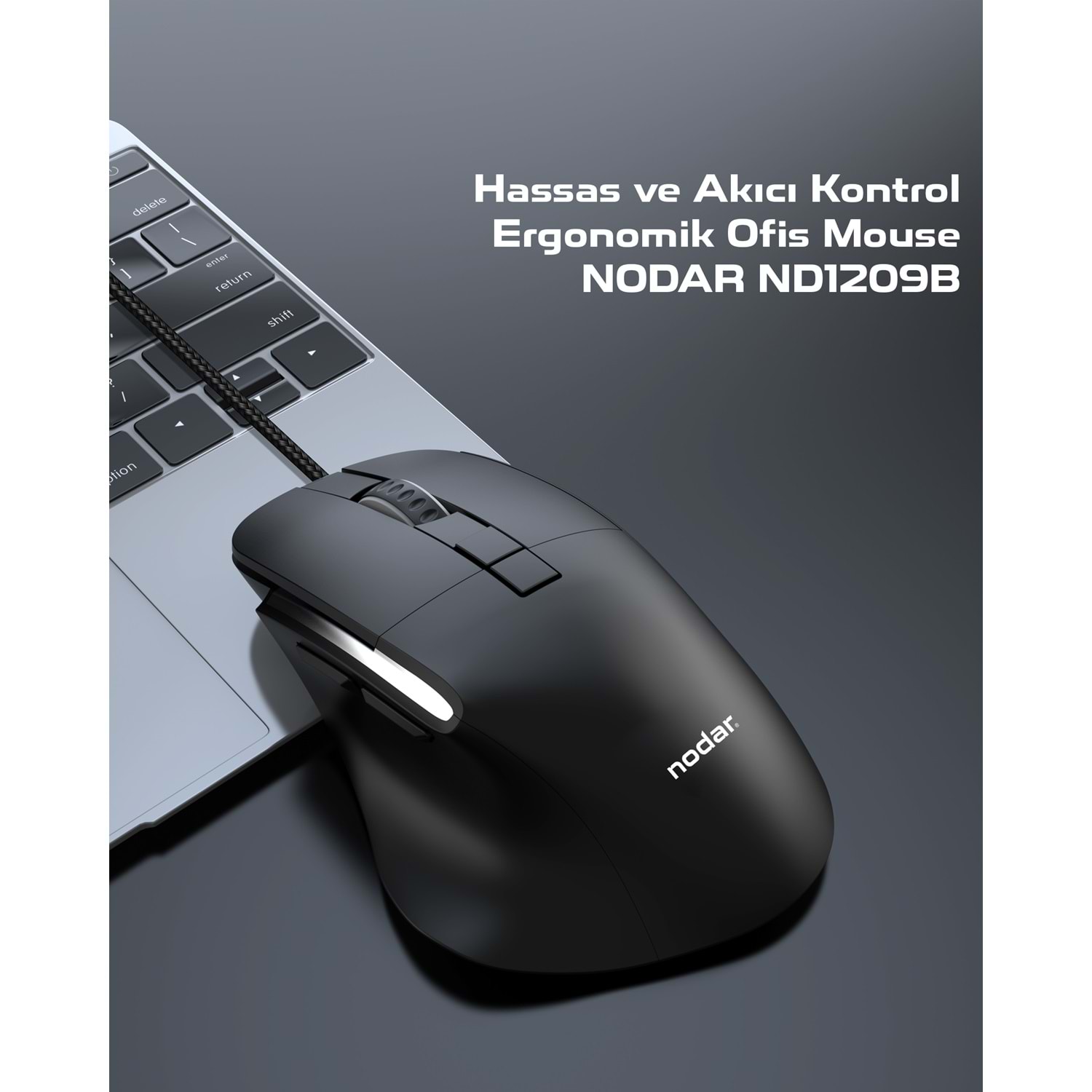 NODAR ND1209B Ofis Mouse 3600 DPI - Siyah