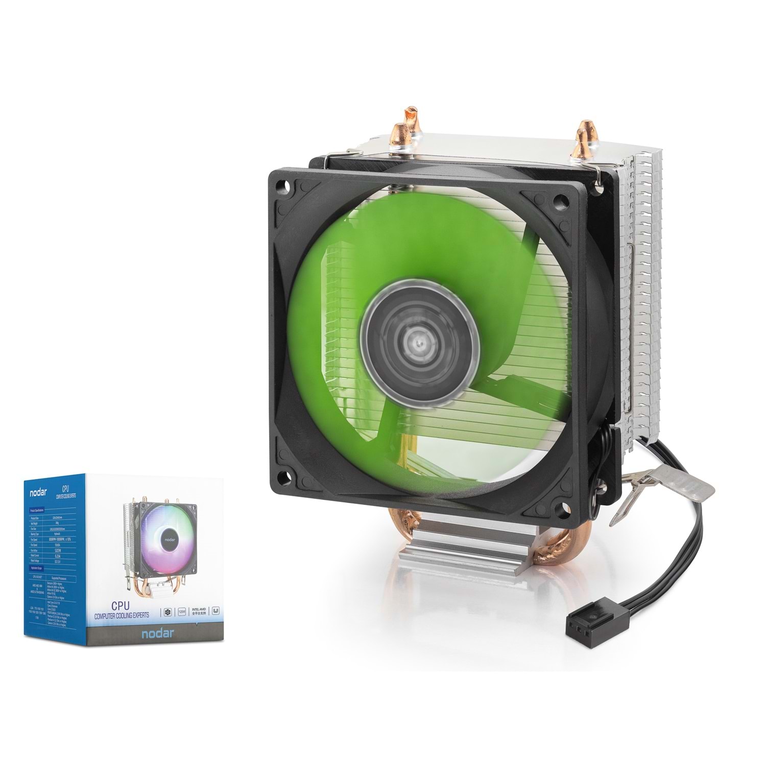 Kruxon ND2607 CPU Kule Tipi İşlemci Soğutucu Tek Fanlı 90 mm Siyah