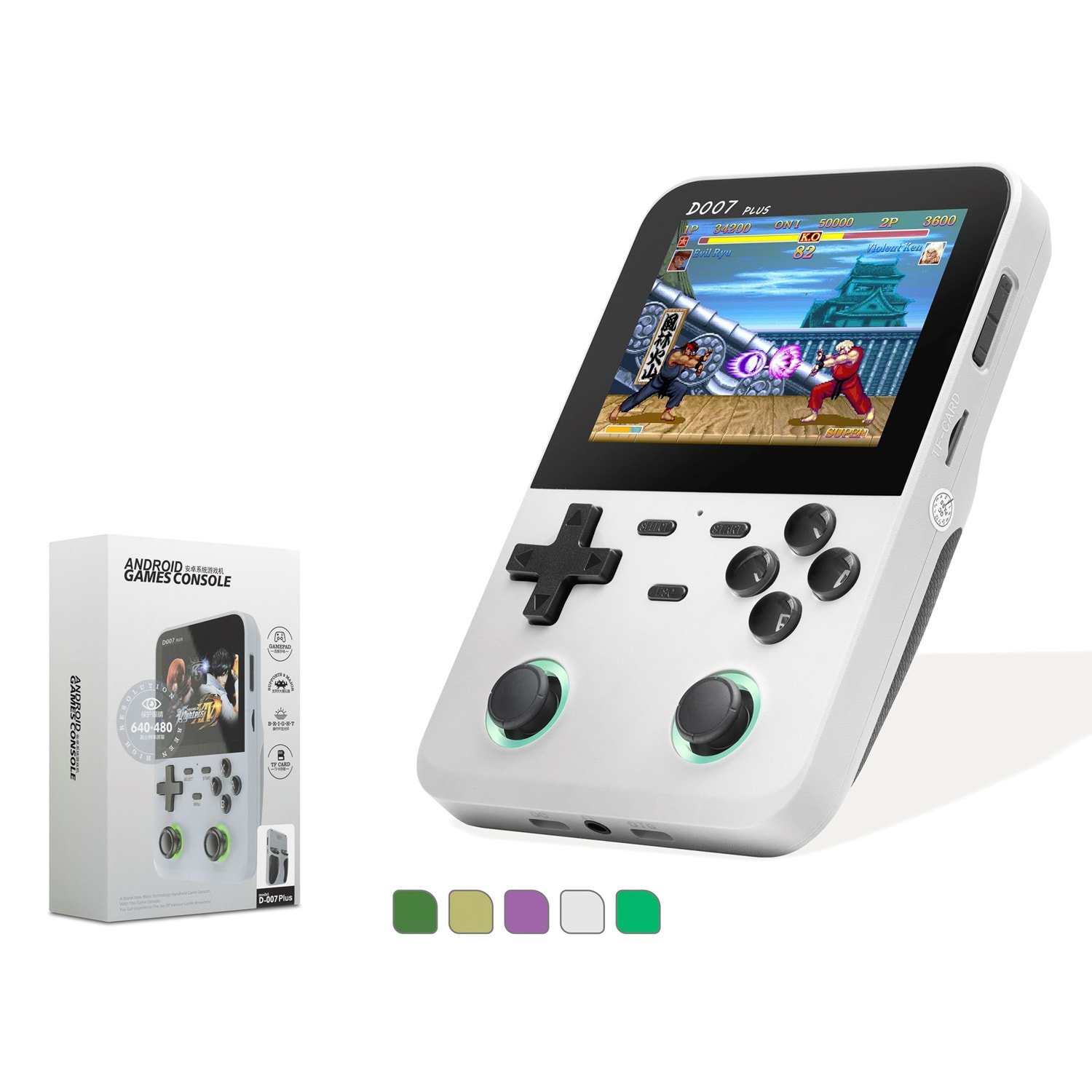 Kruxon ND758 Retro El Oyun Konsolu 3.5 İnç Ekran 1 GB RAM 128 GB Kart Destekli Beyaz