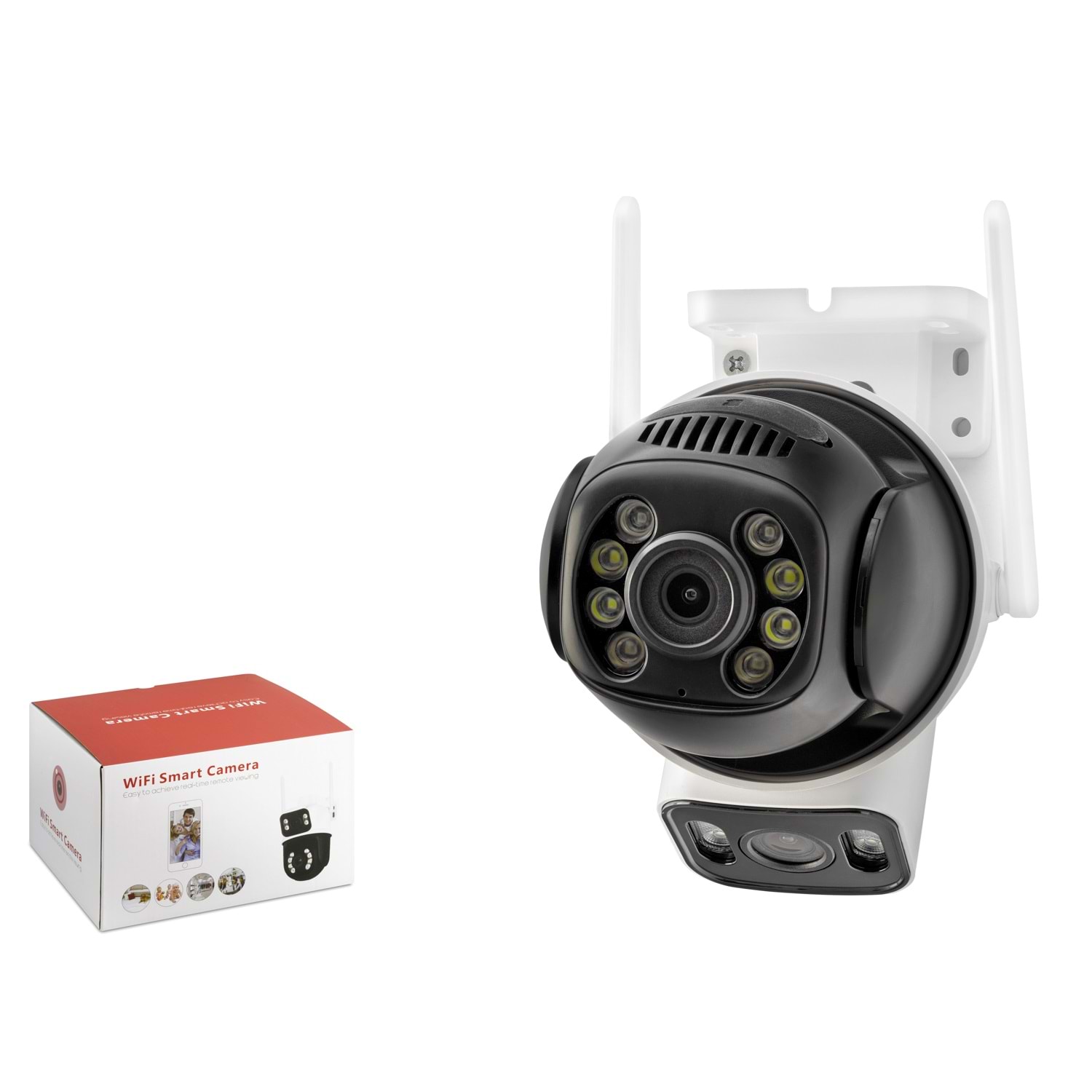 X5-Tech RX-28AI Wi-Fi Speed Dome IP Güvenlik Kamerası 2 Lens 2×3MP - Beyaz