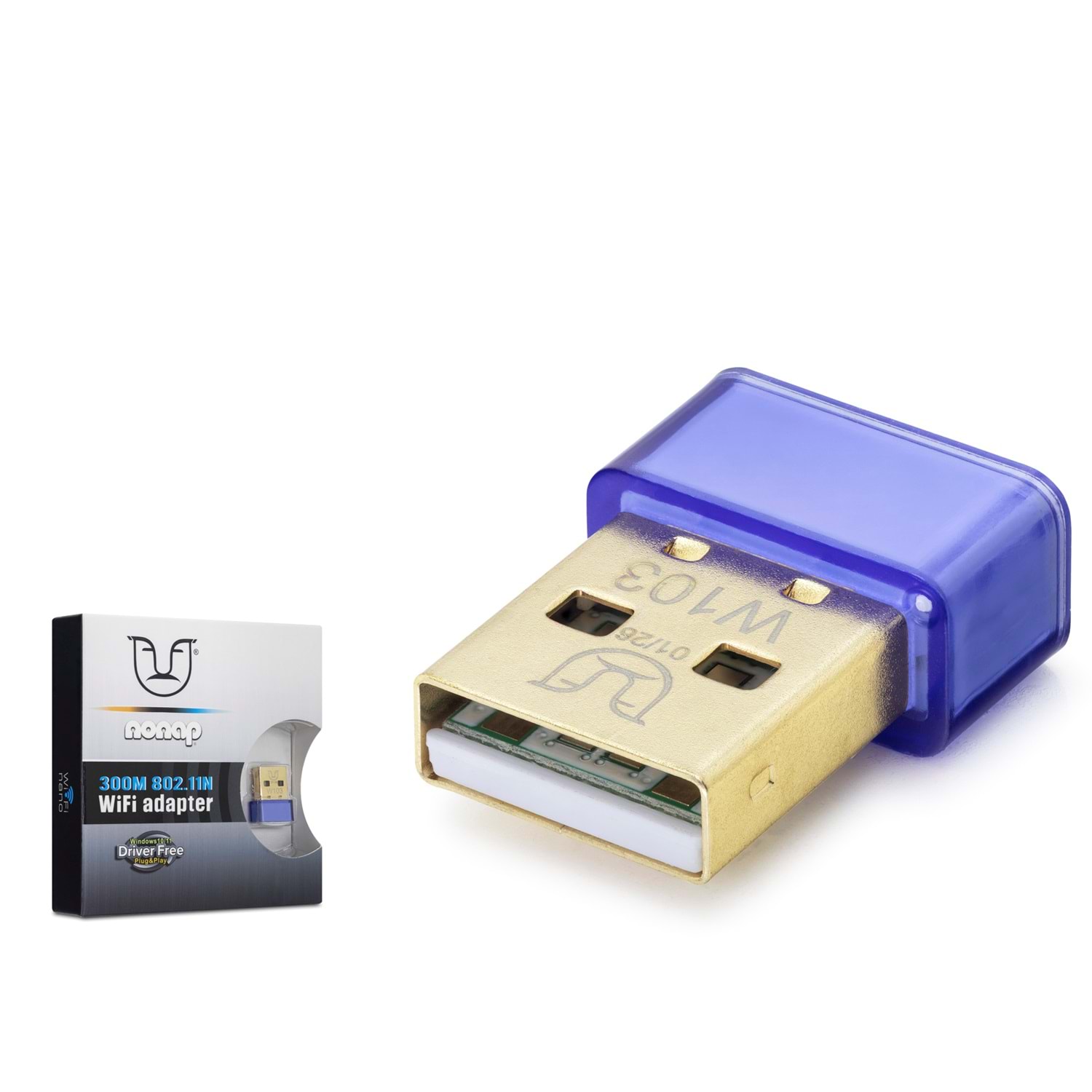NONAP W103 USB WiFi Adaptörü 300 Mbps DVR Uyumlu Mavi