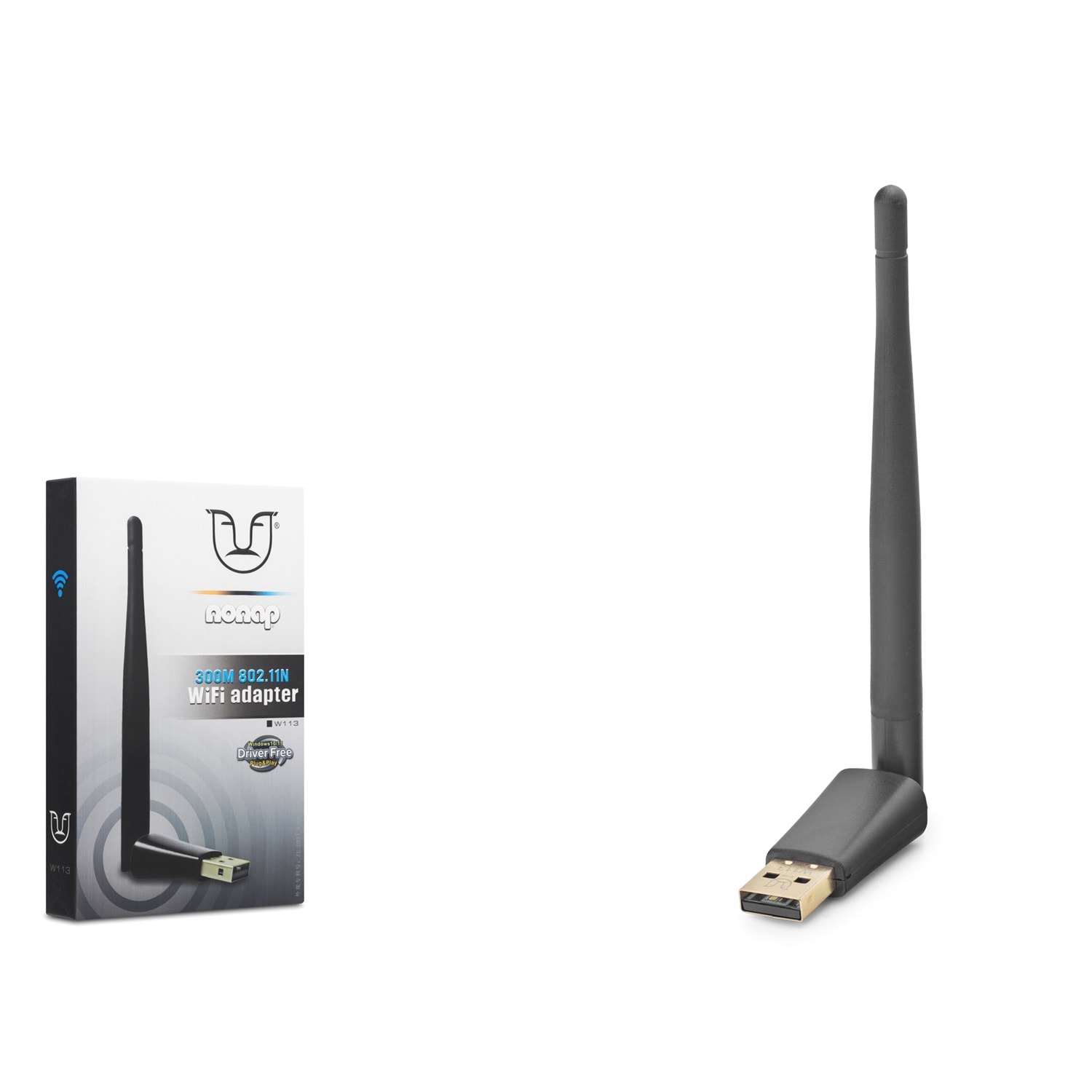 NONAP W113 USB WiFi Adaptörü 300 Mbps Siyah
