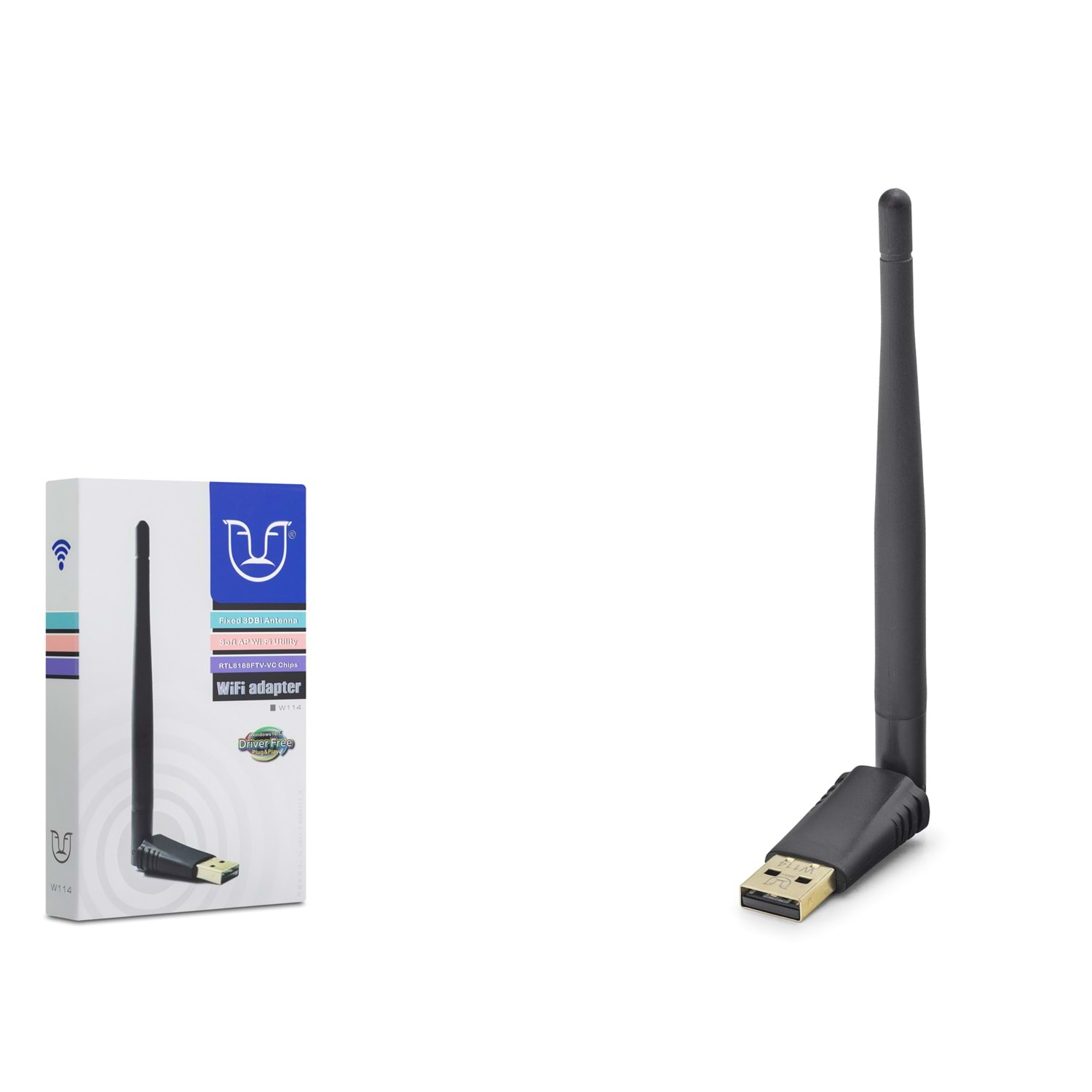 NONAP W114 USB WiFi Adaptörü 300 Mbps Siyah