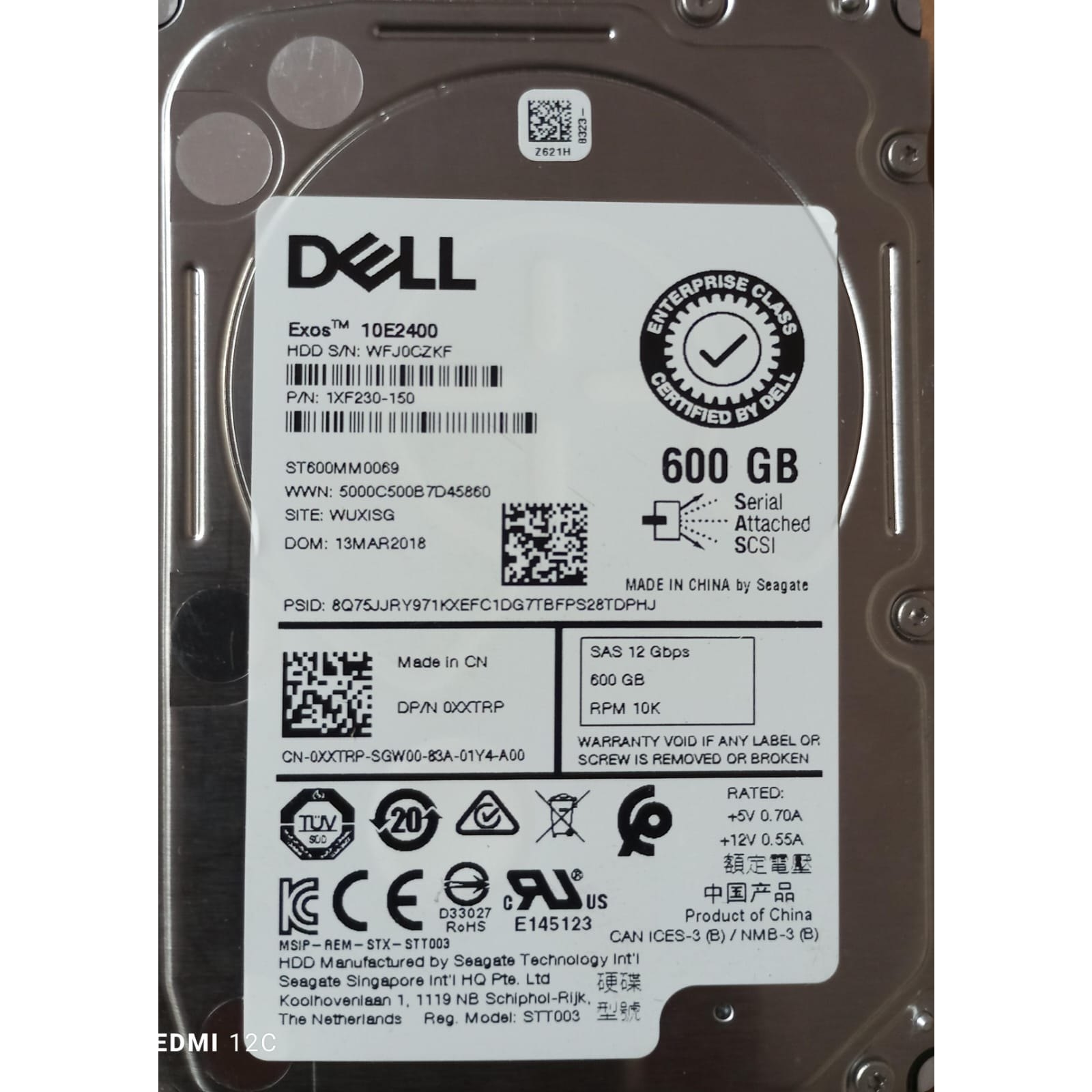 DELL 10E2400 600GB 10K 2.5" SAS KIZAKLI HDD BULK